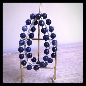 BEAUTIFUL 3 pc. BEADED SET Blues